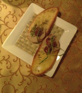 AmuseBoucheAltura The amuse bouche at Alutra, duck liver and cherry compote